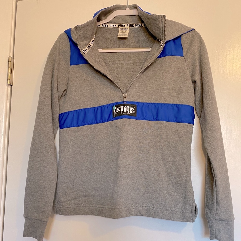 VS PINK 1/4-1/2 zip hoodie